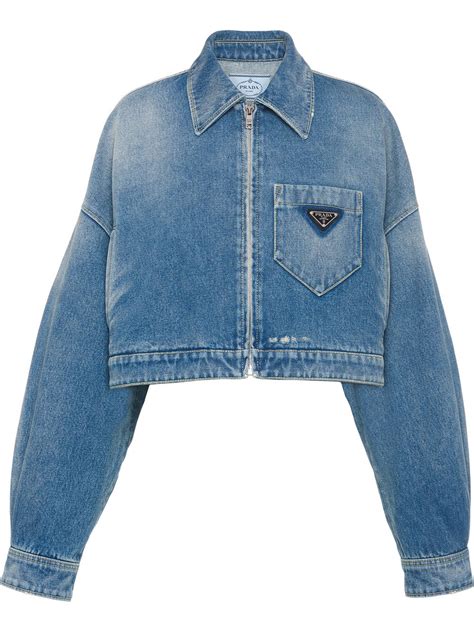 prada denim jacket|prada denim jacket women.